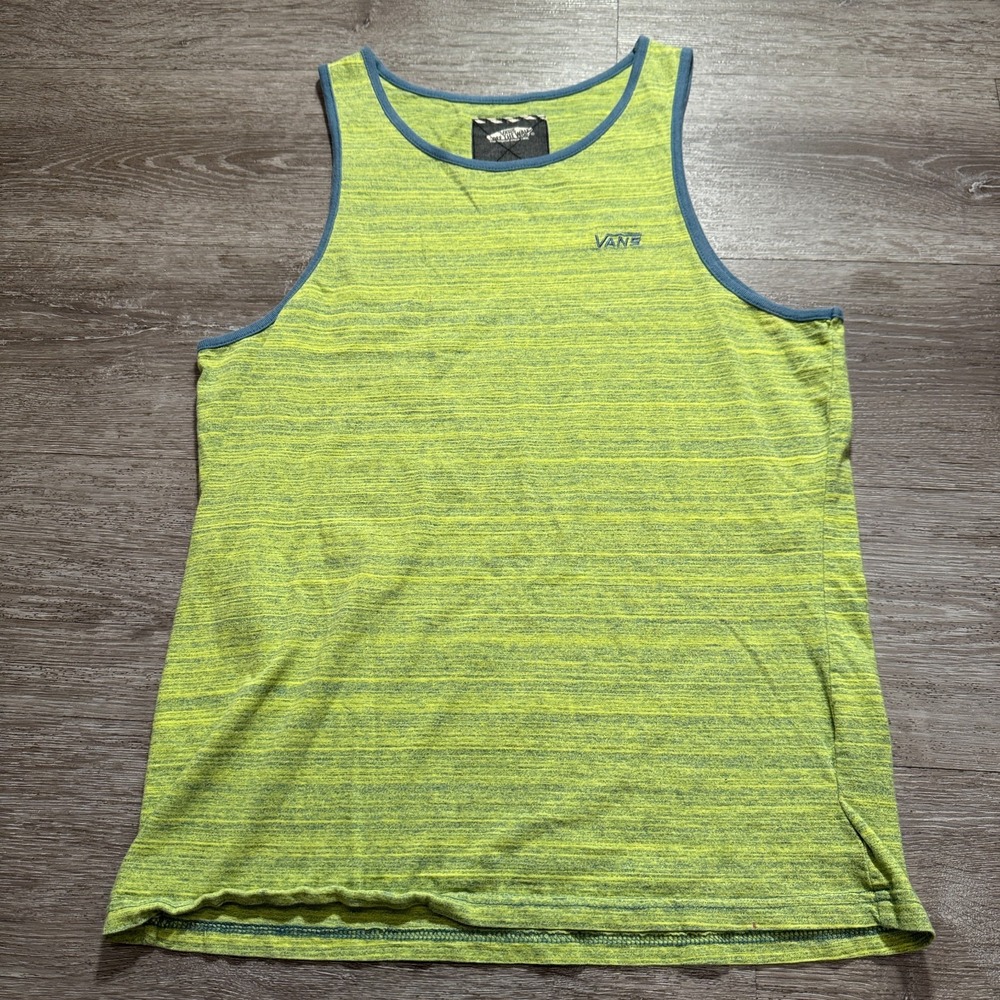 Vans Tank Top Shirt Mens Small Green Skater‎ Casual Lounge Skate Outdoor Casual